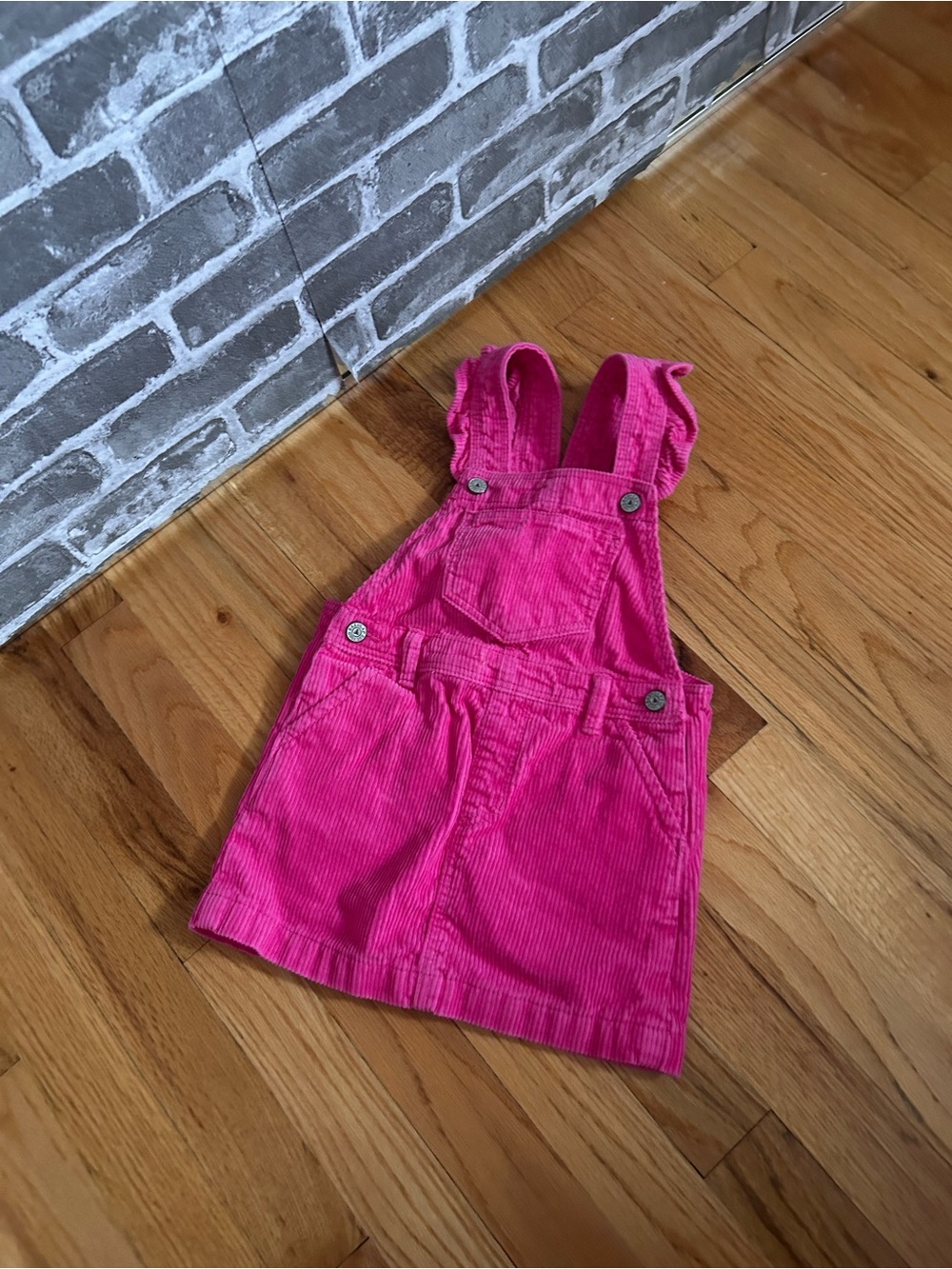 GAP Hot Pink Corduroy Overall Skirt